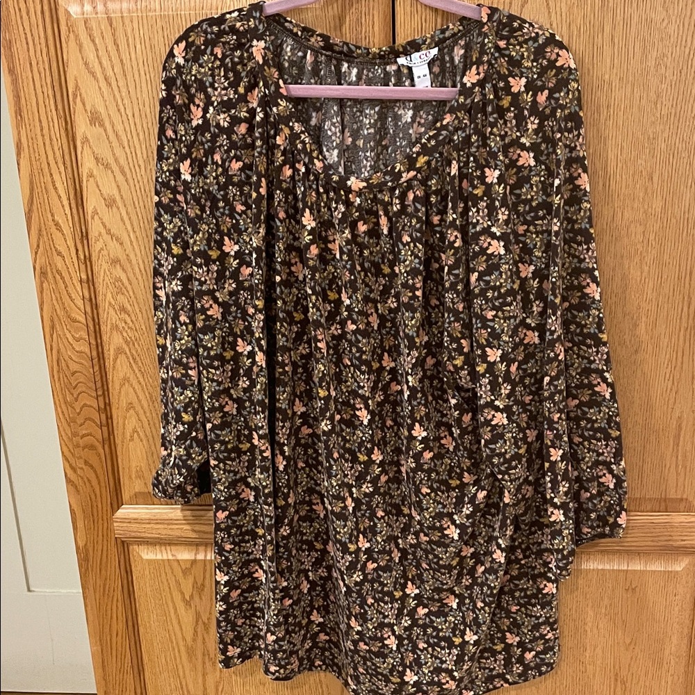 Denim & Company heavenly Jersey peasant style top size 4X